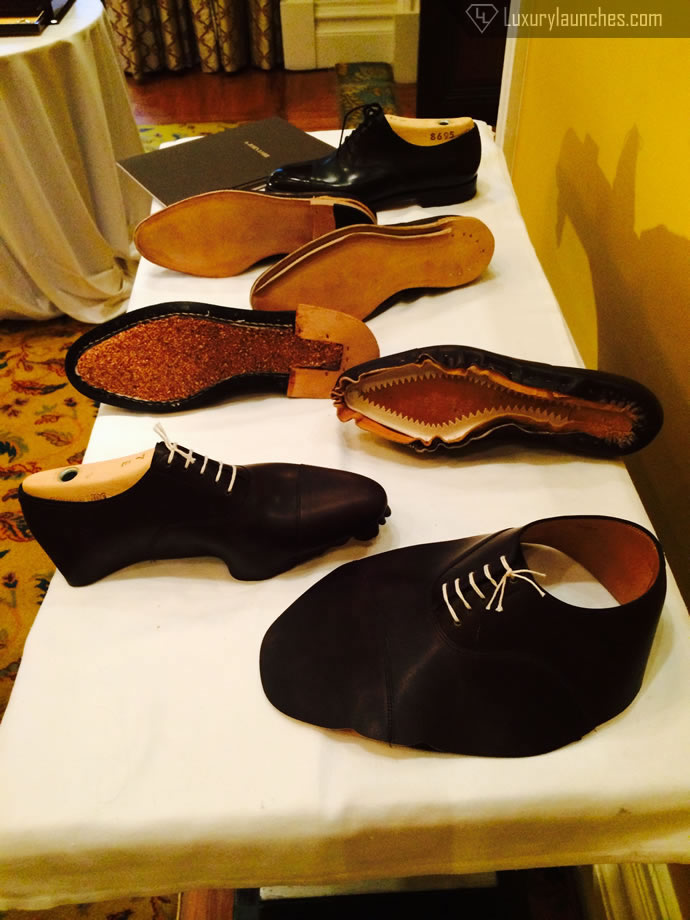 Different stages of shoe-making