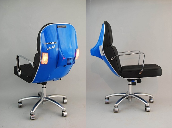 Vespa scooters get a new life as smart office chairs