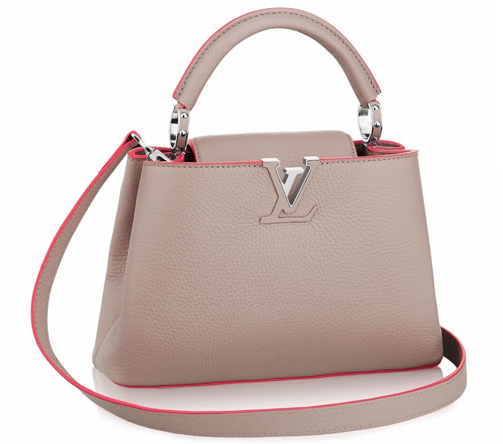 Louis Vuitton adds contrast trims to their beloved Capucines bags