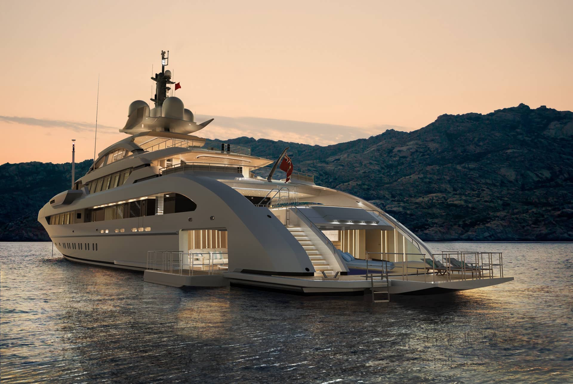 5 Super Yachts with waterfalls in them