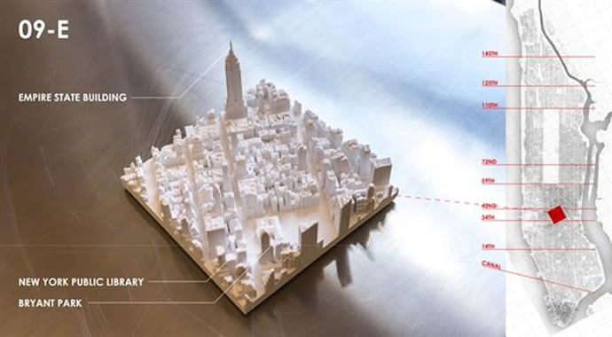 A design firm is selling a 3D printed realistic model of Manhattan for