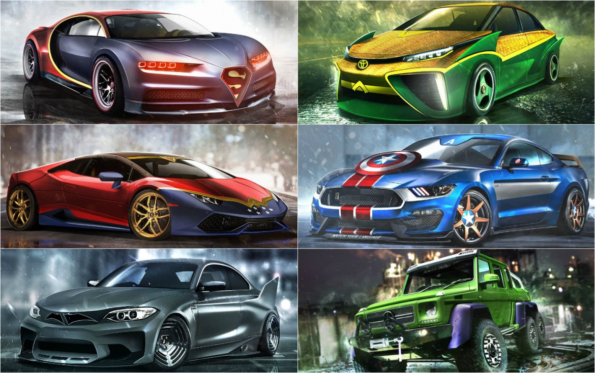 What supercars would the DC and Marvel superheroes drive