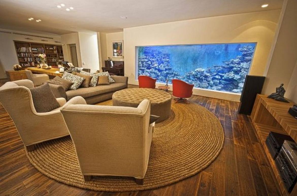 reef tank in living room