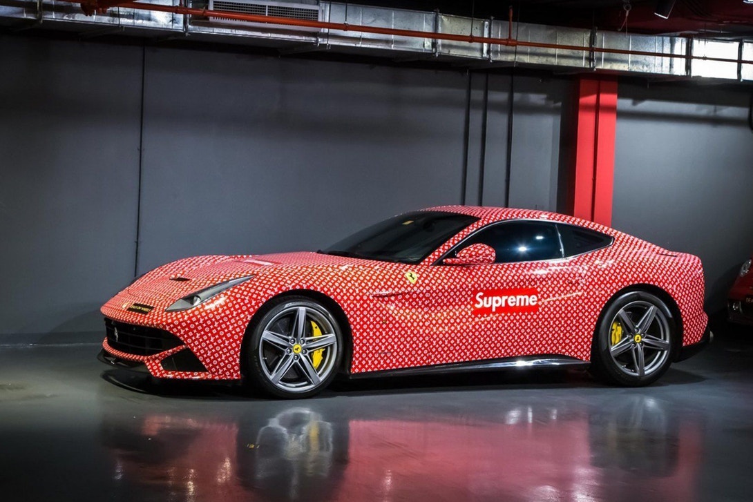 This Louis Vuitton x Supreme Ferrari F12 Berlinetta could ...