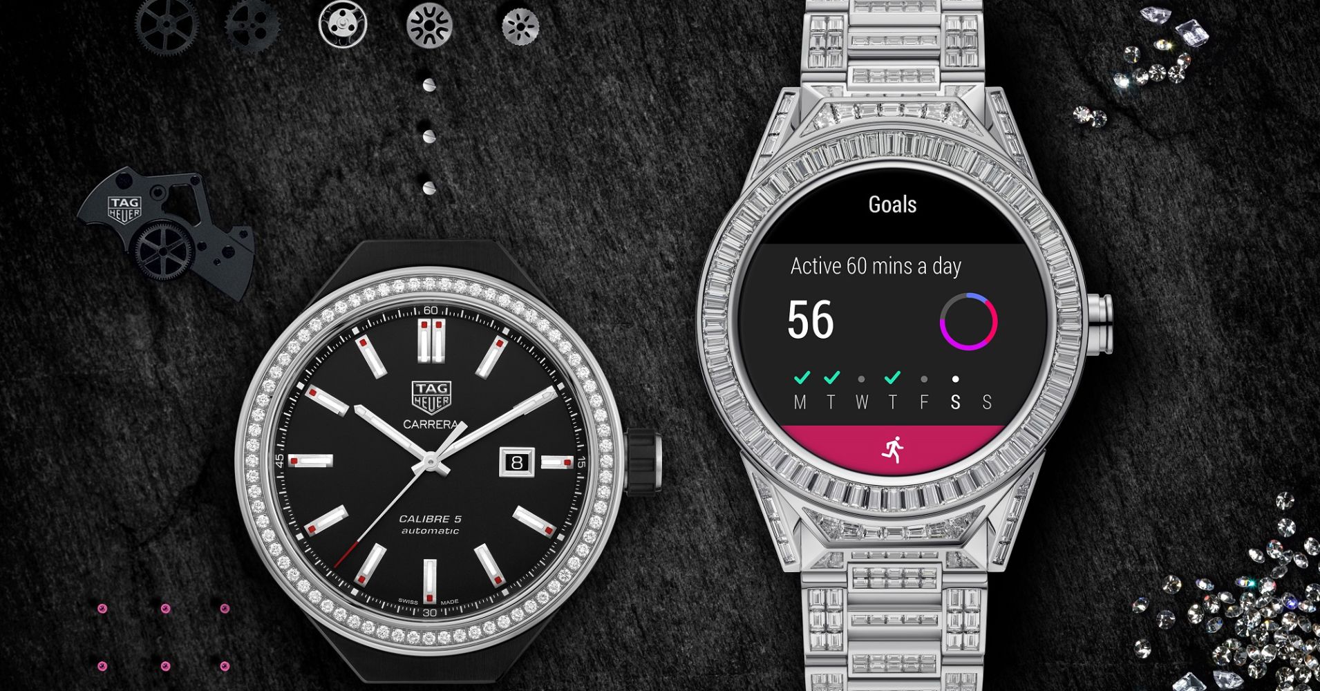 Meet the world’s most expensive smartwatch: the Tag Heuer 45 Connected Modular Full Diamond ...