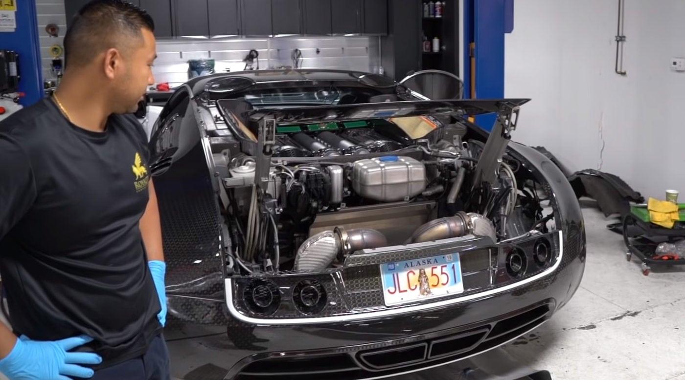 Here's why a simple oil change on a Bugatti Veyron costs a whooping