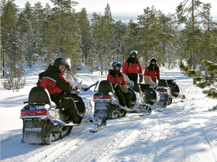 snow-mobiling