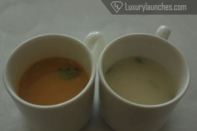 Soups (L to R): Murgh Chilgoza Ka Shobra, Laung Subz Shobra