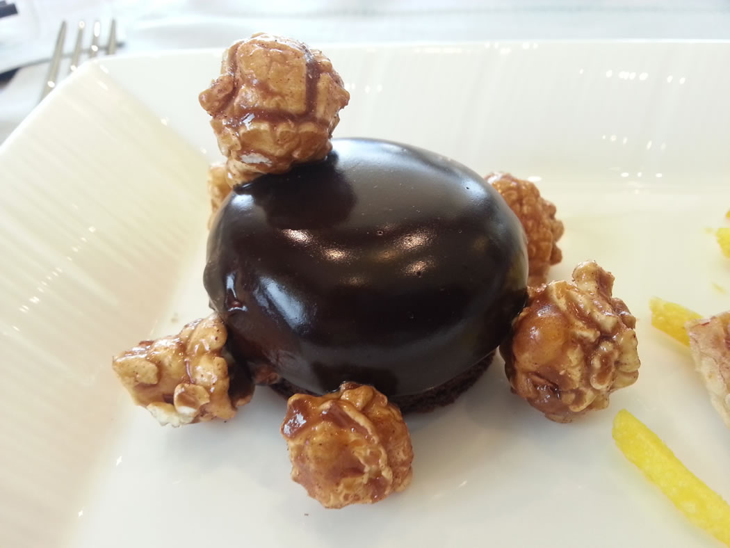 Chocolate Mousse with Caramelised Five-Spice Popcorn