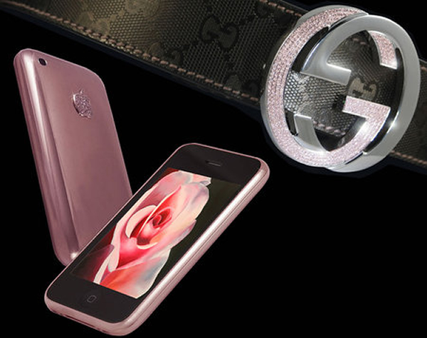 han supplere For pokker Gucci Pink Diamond belt pairs up with the 18ct solid Pink gold iPhone 3GS -  Luxurylaunches