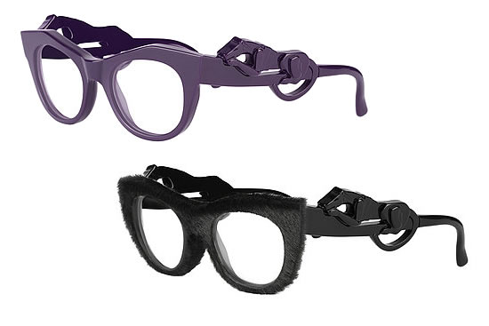 fur-trimmed Panther Glasses 