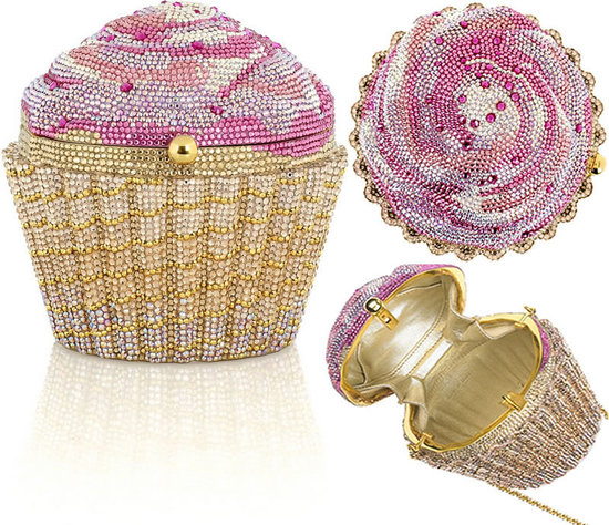 Judith Leiber Cupcake Strawberry Crystal-embellished Gold-tone Clutch in  Pink