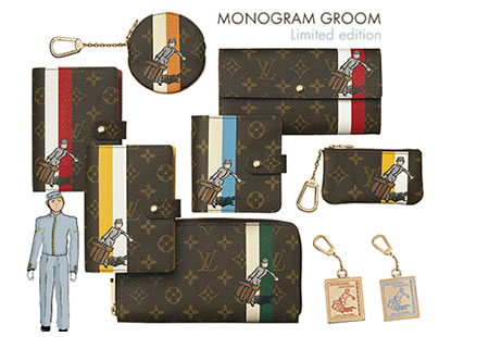 Louis Vuitton Blue x Brown Monogram Bellboy Compact Wallet Groom