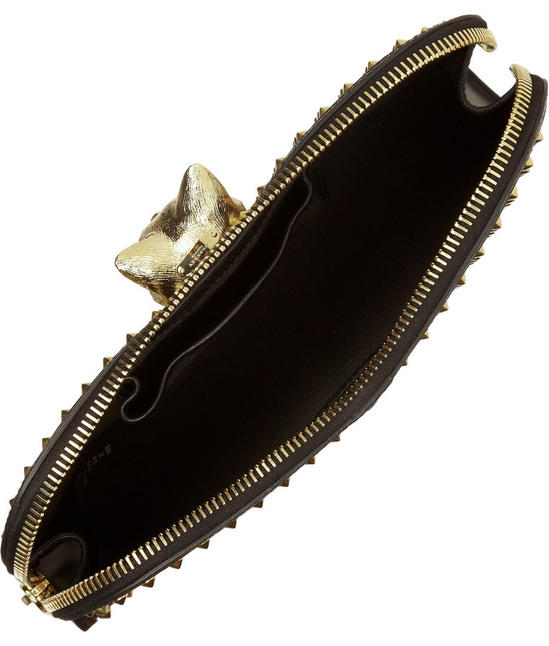 Burberry Prorsum Knight Studded Leather Satchel Handbag Black  Gunmetal   eBay
