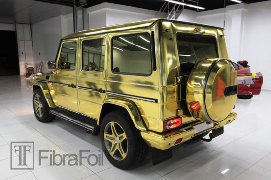Gold-wrapped Mercedes Benz G-Class takes a bow at Dubai - Luxurylaunches