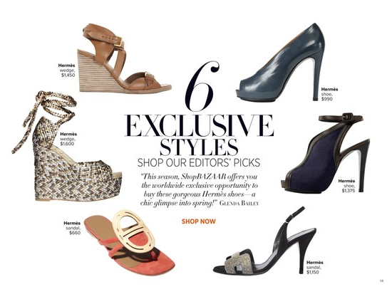 Hermès steps out for the first time to sell shoes on ShopBazaar.com