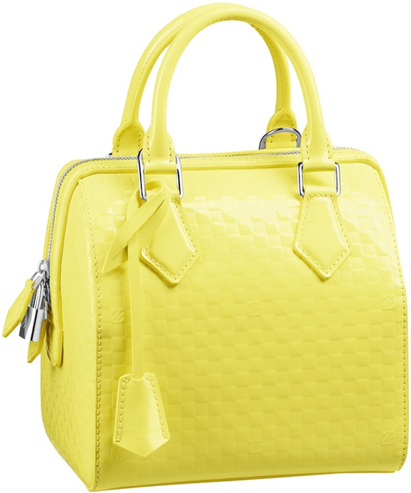 Louis Vuitton Speedy Edition limitée handbag in yellow and beige