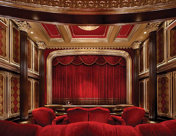 plast Devise sladre Crimson red inspired Home theatre costs $3 million - Luxurylaunches