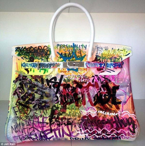 A Hermes Birkin bag gets a graffiti makeover to up its exclusivity