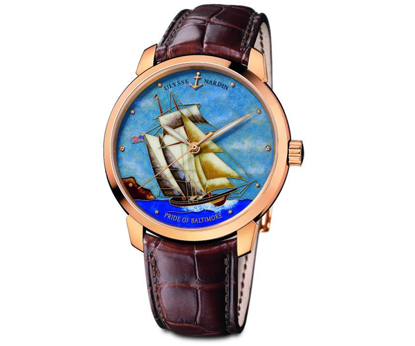 Ulysse Nardin Pride of Baltimore Classico Cloisonn timepiece