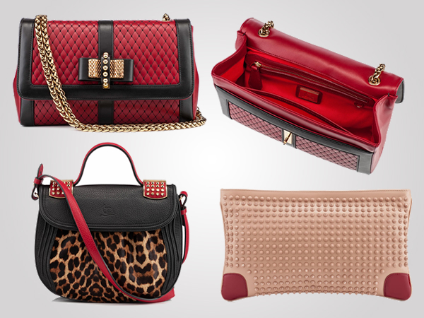 Sold at Auction: LOUBOUTIN 'SPIKED MINI SWEET CHARITY' SHOULDER BAG