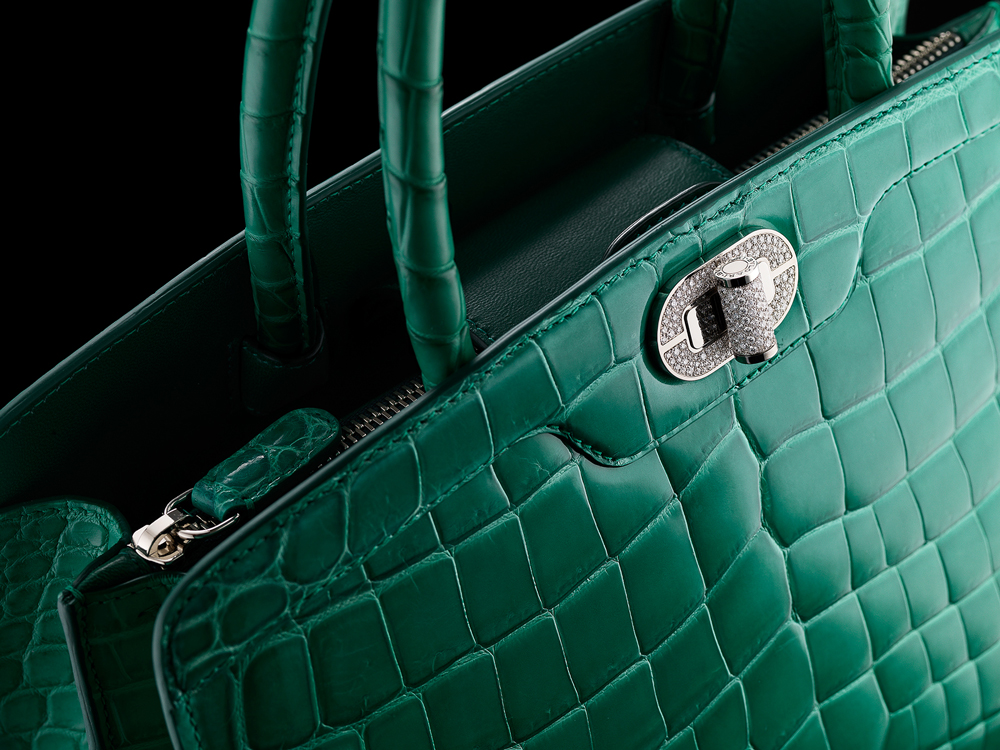 bulgari emerald green bag