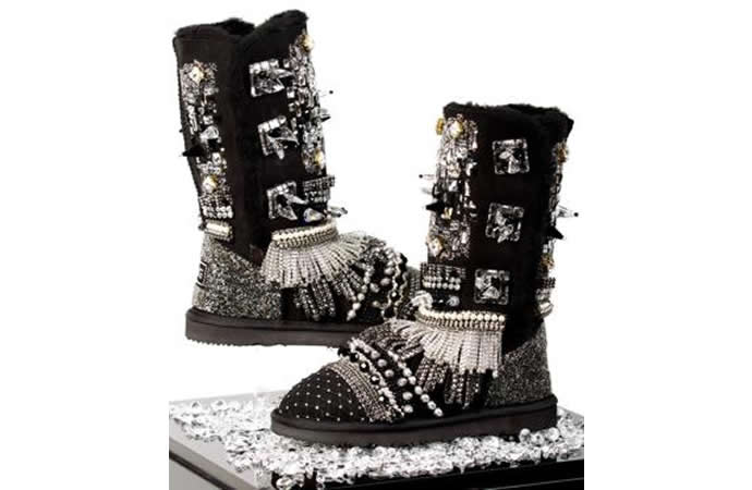 black ugg boots with swarovski crystals