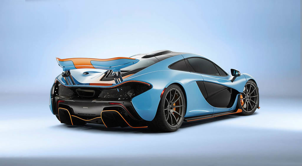 One-off McLaren P1 with classic Gulf Oil racing livery is retrolicious : Luxurylaunches