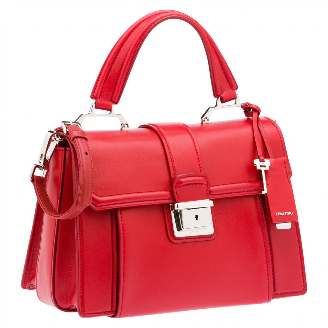 Miu Miu's top handle bag is a red hot pick for summer
