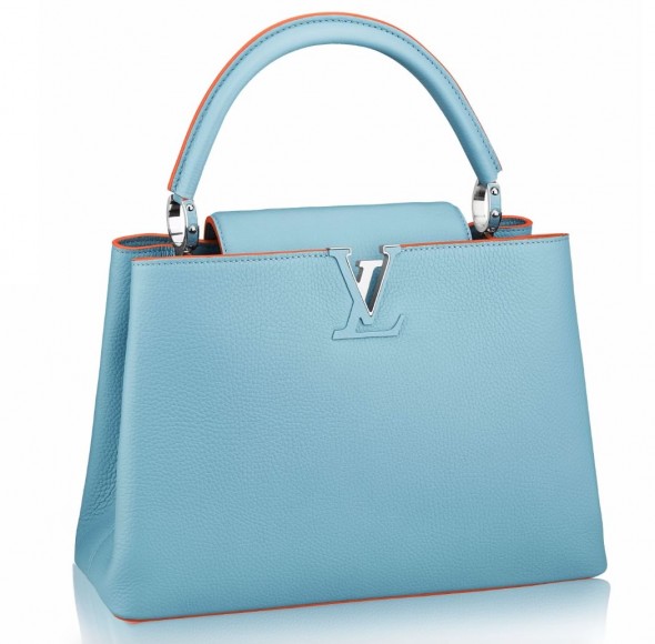 Louis Vuitton adds contrast trims to their beloved Capucines bags