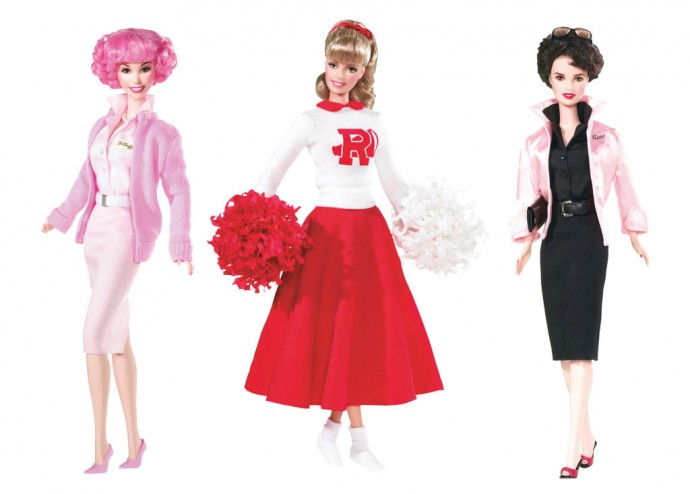 Barbie celebrates the Pink Ladies from “Grease” in 2004 and 2008