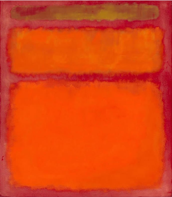 2 Orange, Red, Yellow by Mark Rothko