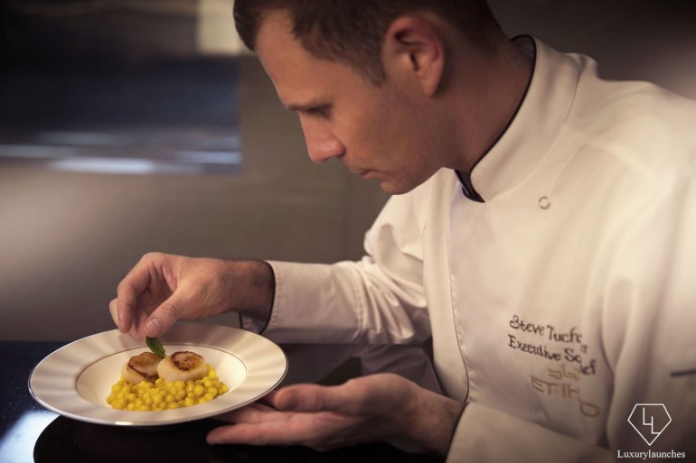 Dining Lounge Chef plating food