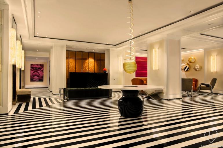 Chic would be an understatement for the lobby. 