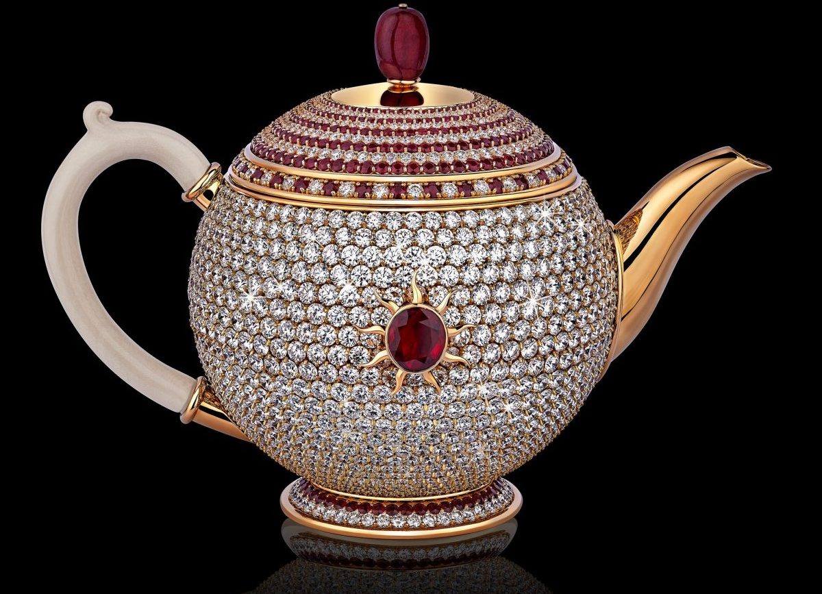 most expensive tea pot comes studded 