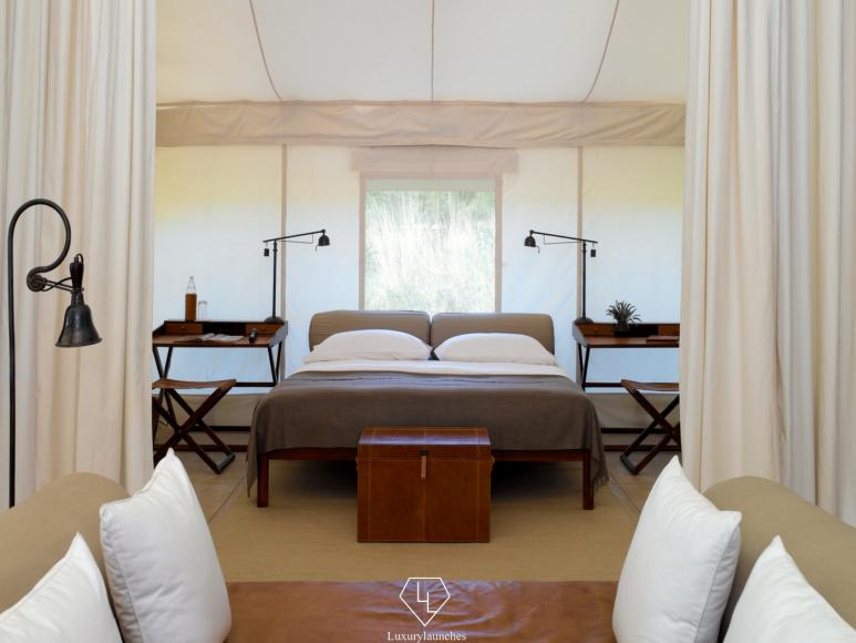 Luxury tent bedroom