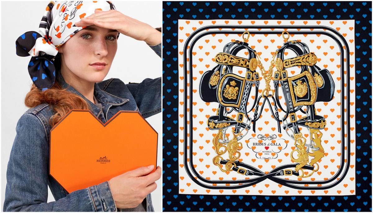 Take a look at the Hermès limited edition Brides de Gala Love scarf - Luxur...