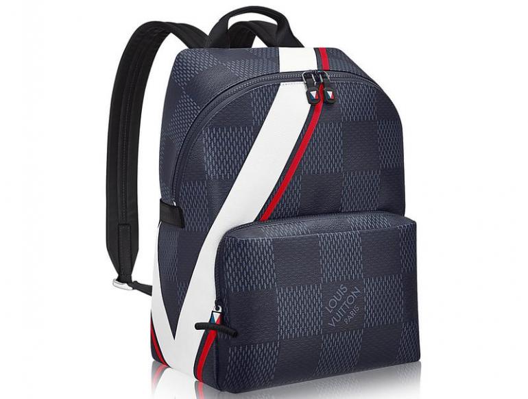 Louis Vuitton Backpack Apollo Latitude Damier Cobalt America's Cup Printed  Blue/Grey/White/Red in Canvas with Metal - US