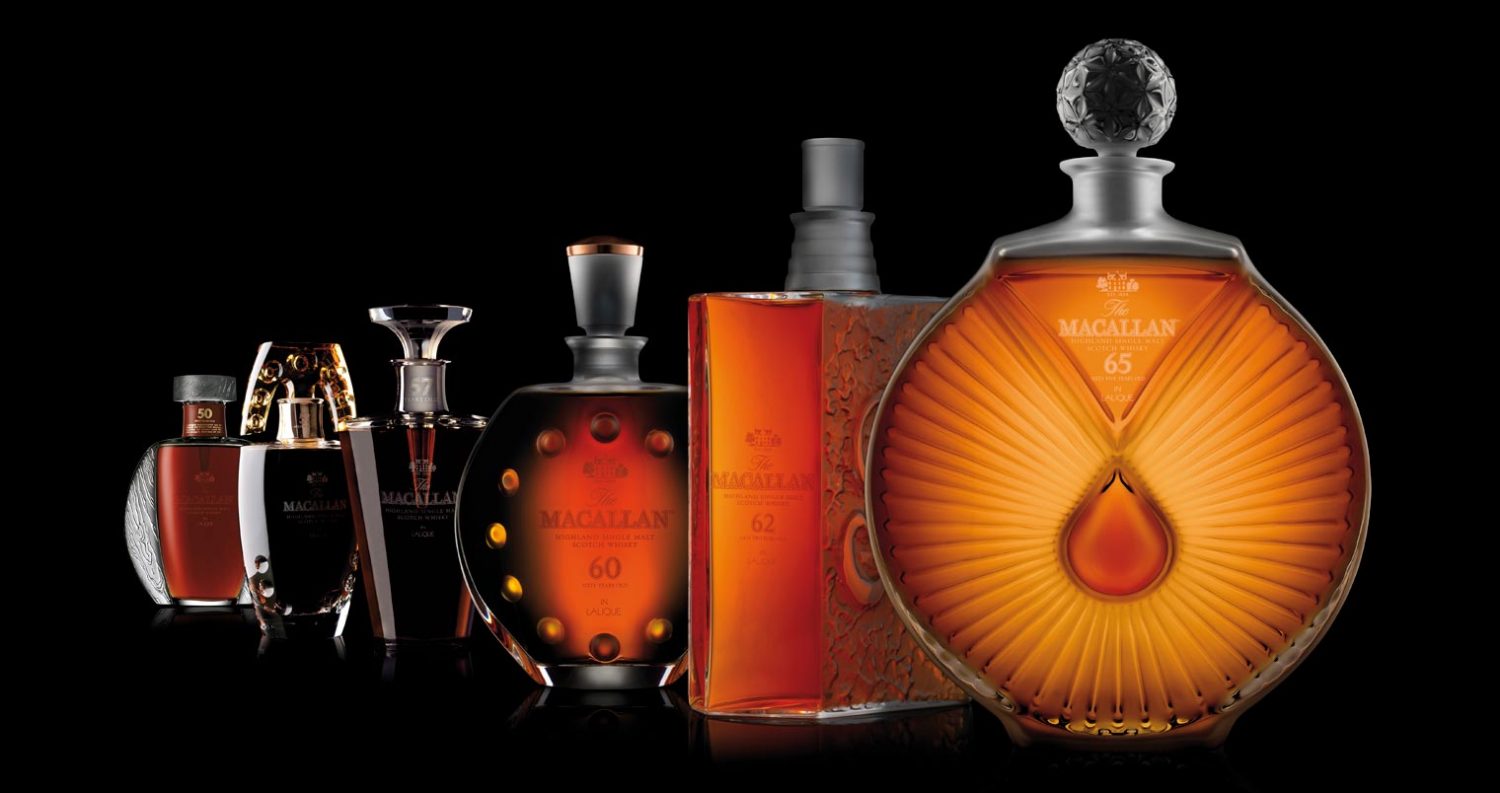 The Macallan In Lalique Six Pillars An Ultra Rare Collection Of Whiskey To Go Under The Hammer Luxurylaunches