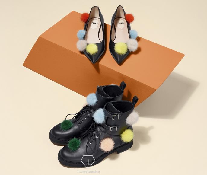 02_FENDI Multicolour Fur Pompons_Shoes