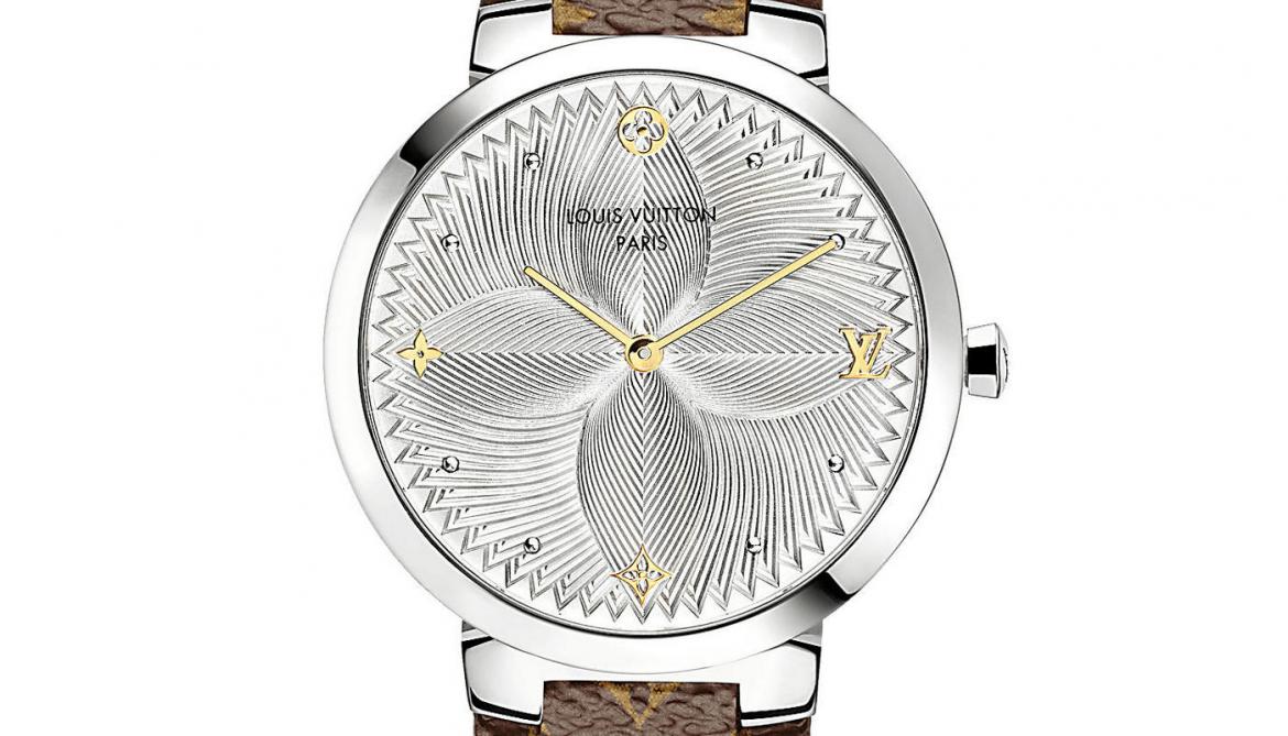 Louis Vuitton Tambour Slim Metallic Flower timepiece