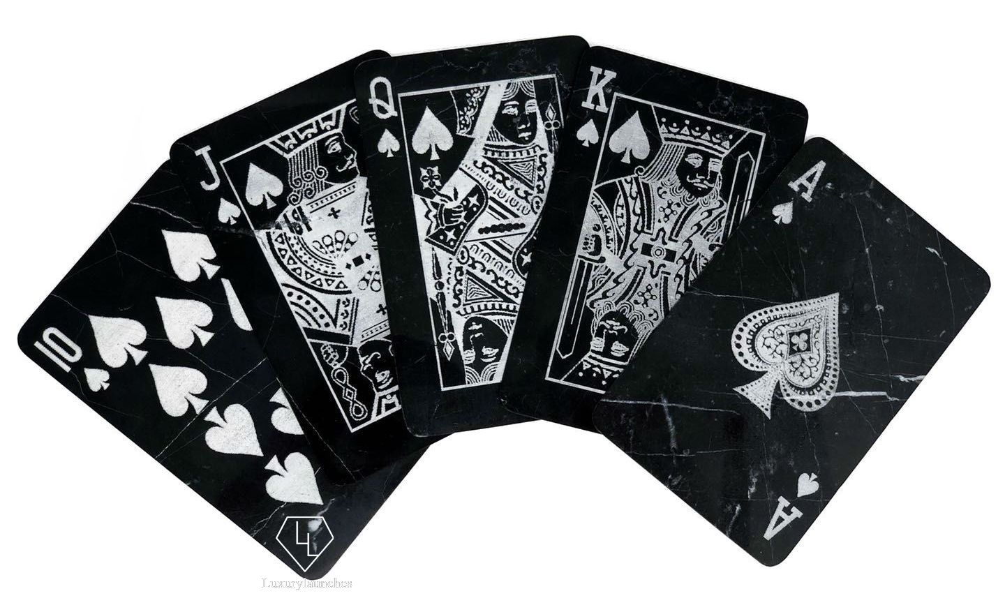 The worlds first real marble poker cards : Luxurylaunches