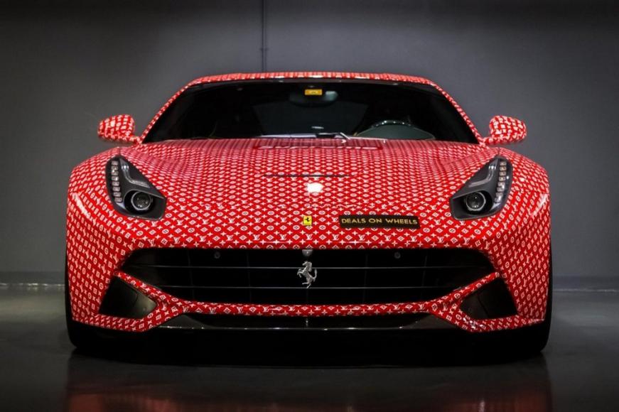 This Louis Vuitton x Supreme Ferrari F12 could