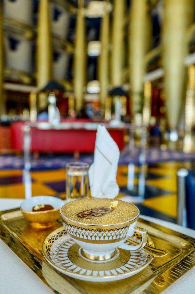 Dubai's ultra luxurious Burj Al Arab hotel is serving up a coffee with