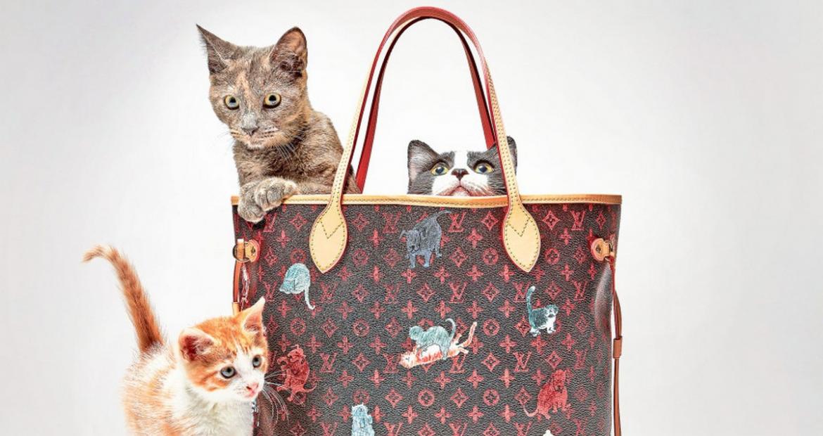 A cat-themed collaboration between he Louis Vuitton and fashion