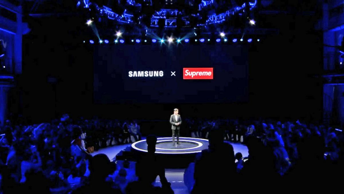 Samsung teams up with Supreme rip-off at a launch event in