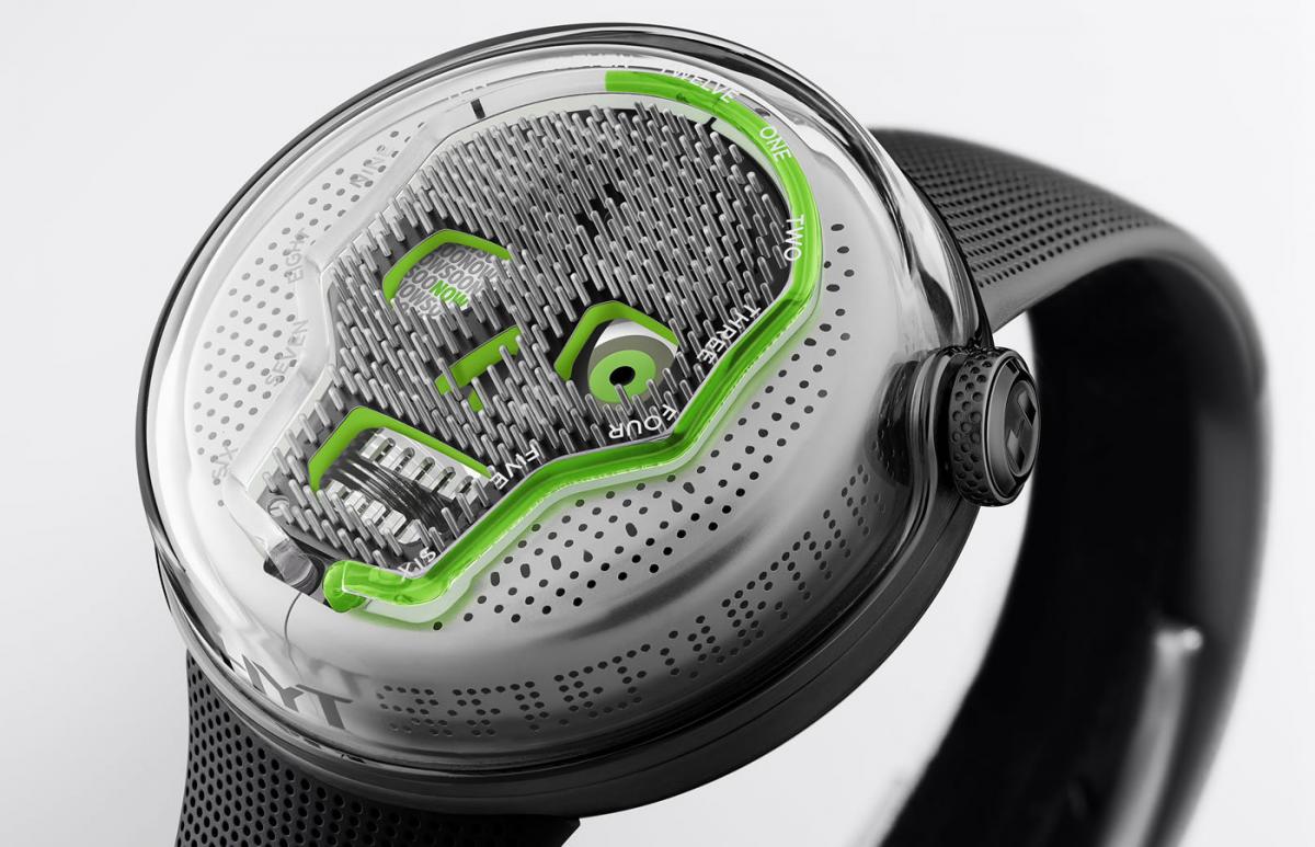 HYT outdoes itself its newest skull watch explores the idea of a fluid time that continually transitions from soon to now