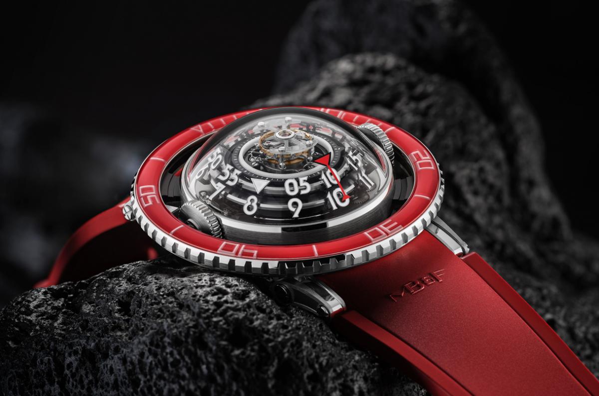 MB&F HM7 Aquapod Platinum Red watch is inspired by jellyfish found in the deepest parts of the oceans