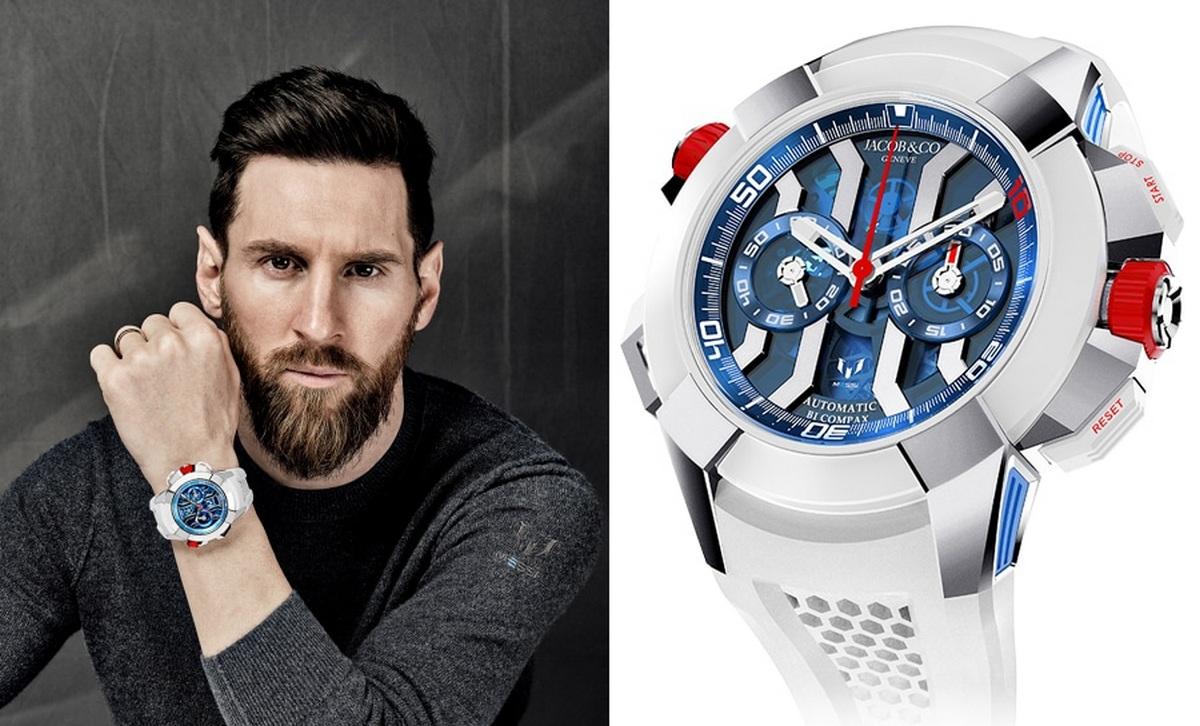 Jacob & Co. and Lionel Messi team up to create a one-off sapphire-encrusted timepiece for charity