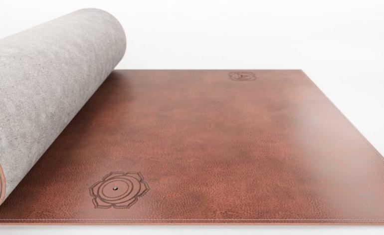brown yoga mat